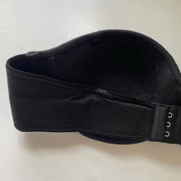 Victoria's Secret Lined Strapless Bra Lightly Padded Black Underwire 34A - Picture 5 of 10